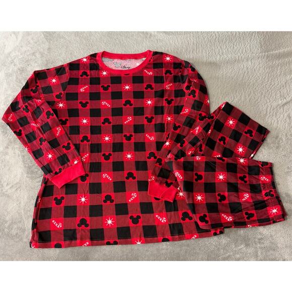 Old Navy Disney Mickey Mouse Ears Pijama Set, Red/Black, XL - Picture 1 of 6